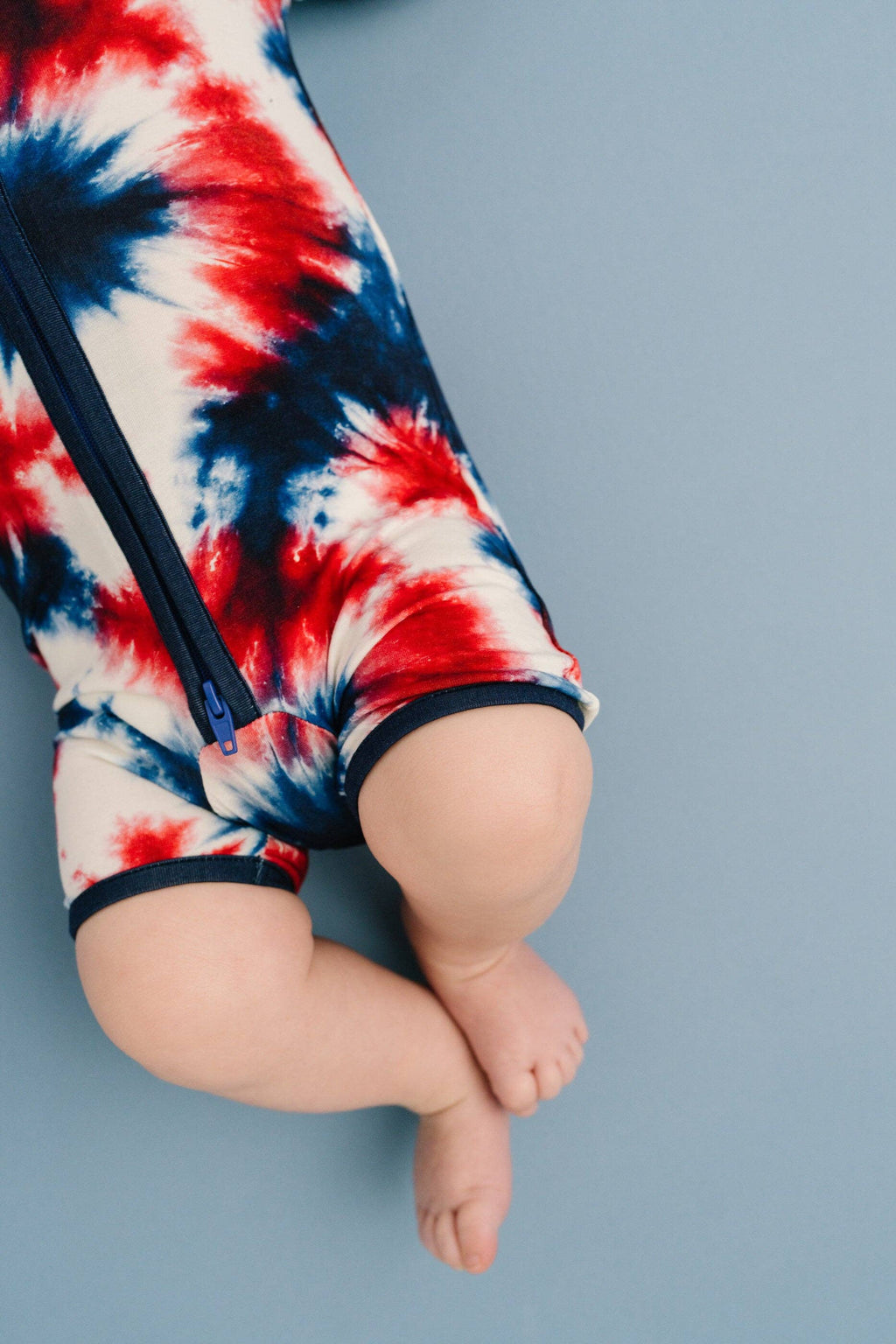 Firecracker Tie Dye Bamboo Short Romper: 12-18M