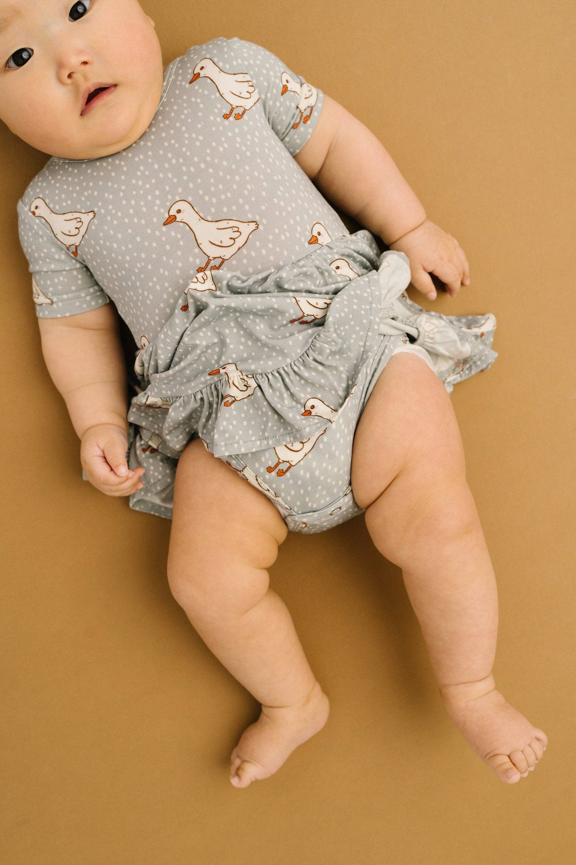 Classic Goose Short Sleeve Bamboo Dress With Snaps