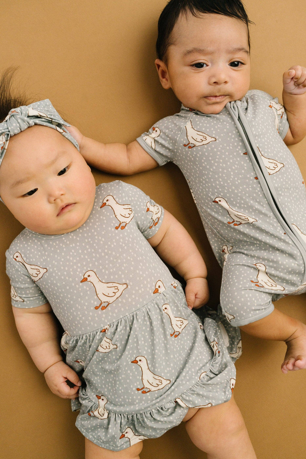 Classic Goose Short Sleeve Bamboo Dress With Snaps