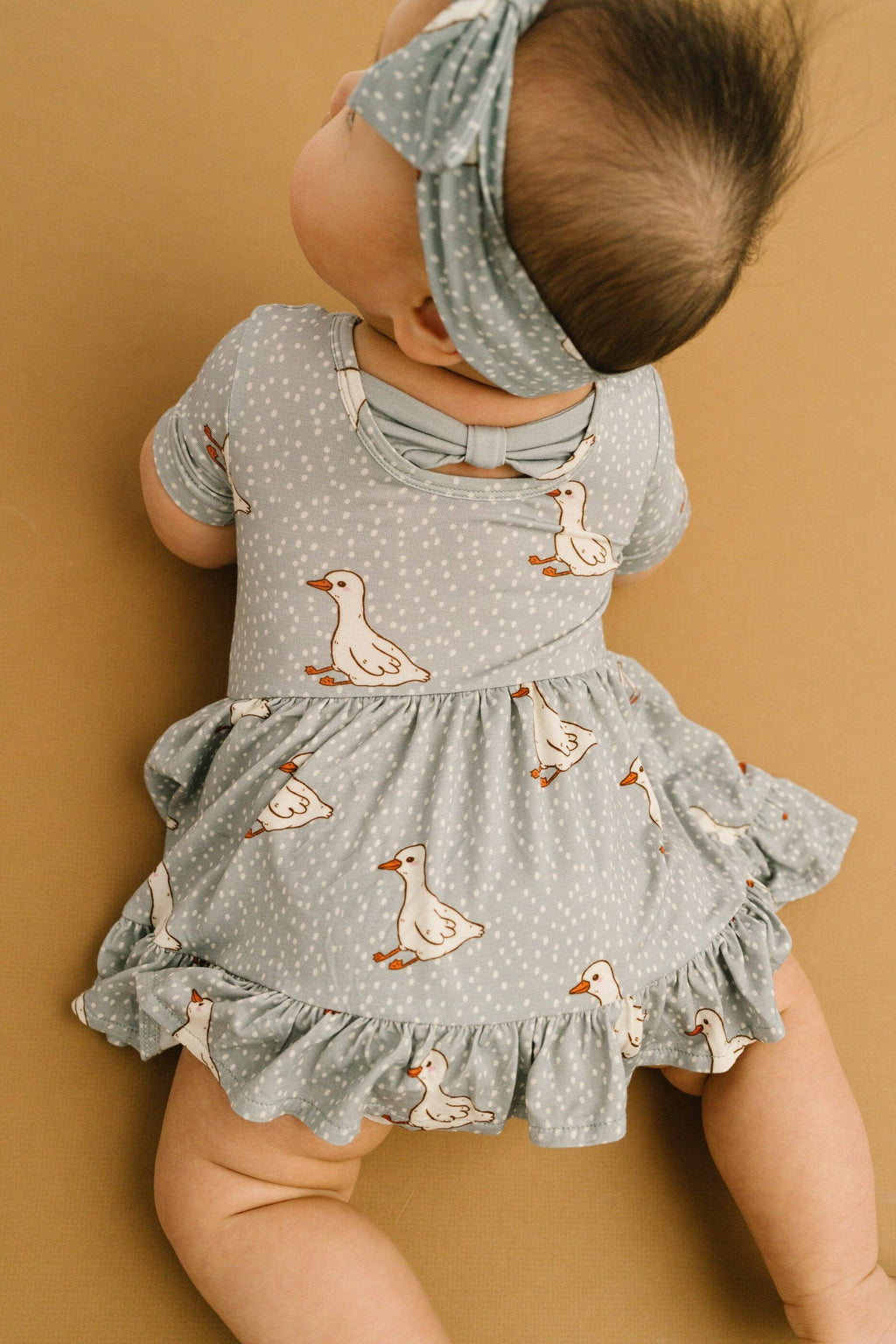 Classic Goose Short Sleeve Bamboo Dress With Snaps