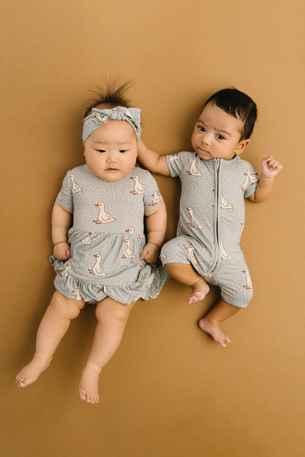Classic Goose Short Sleeve Bamboo Dress With Snaps