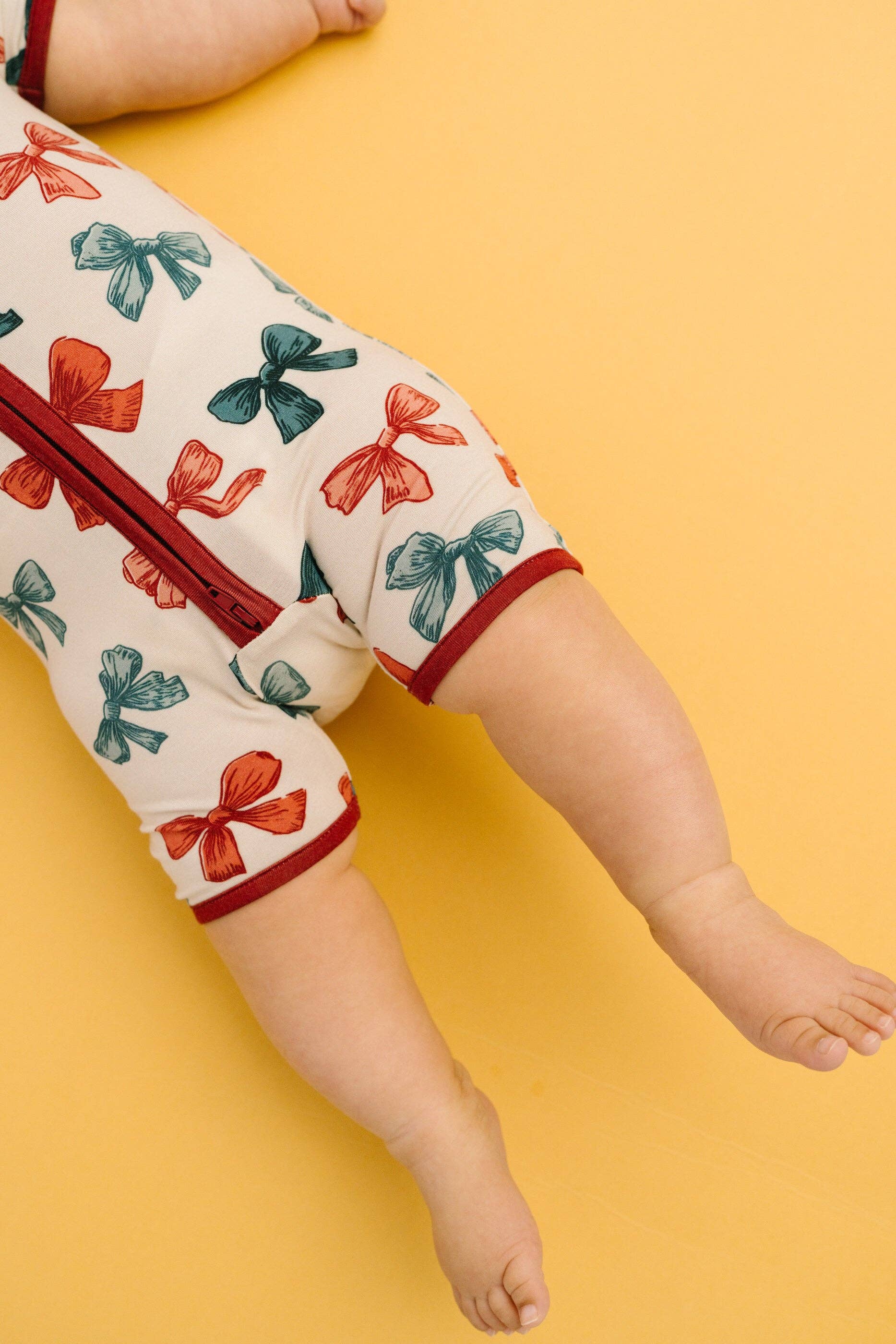 Patriotic Bows Bamboo Short Romper: 3T