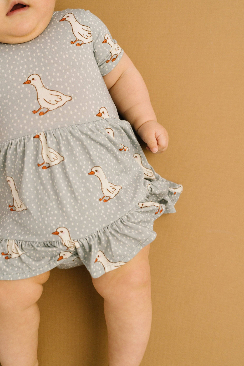 Classic Goose Short Sleeve Bamboo Dress With Snaps