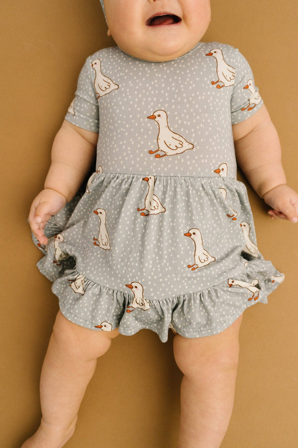 Classic Goose Short Sleeve Bamboo Dress With Snaps