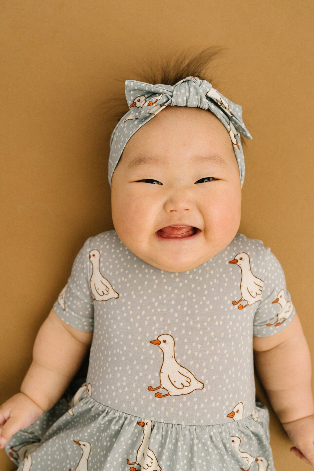 Classic Goose Short Sleeve Bamboo Dress With Snaps